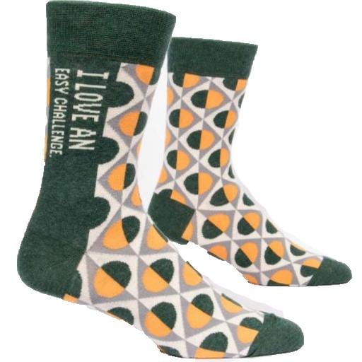 Love An Easy Challenge Men's Crew Sock Black