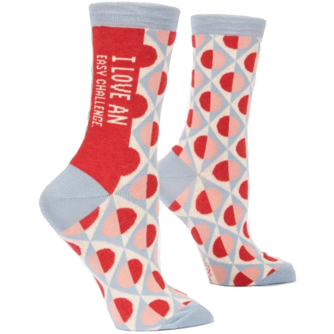Love An Easy Challenge Women's Crew Sock Red