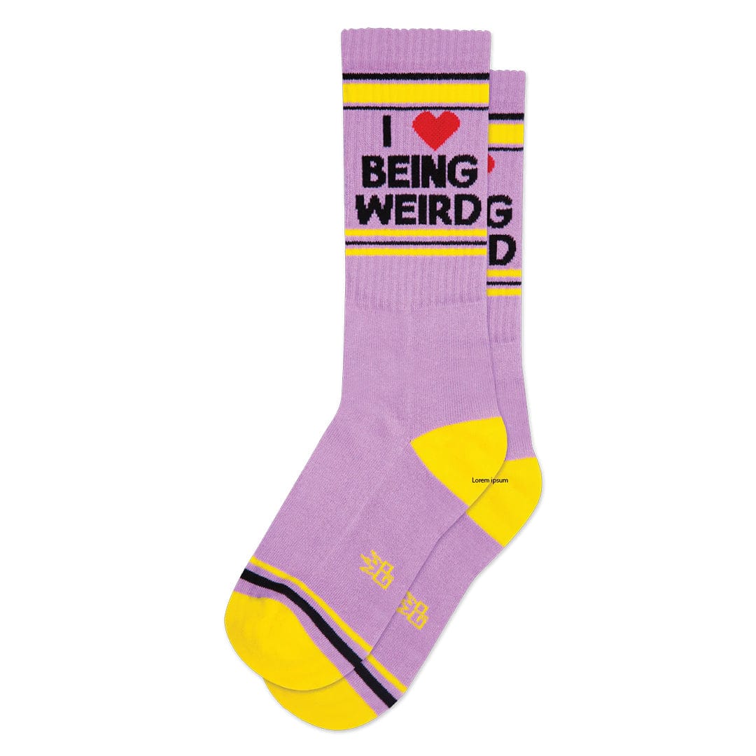 I Love Being Weird Unisex Crew Socks Purple