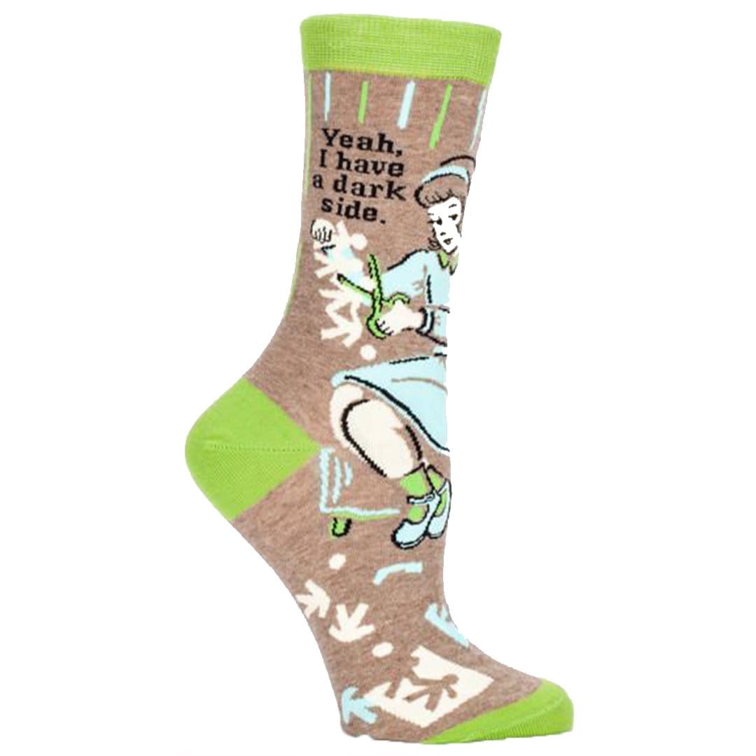 I Have a Dark Side Socks Women's Crew Sock tan