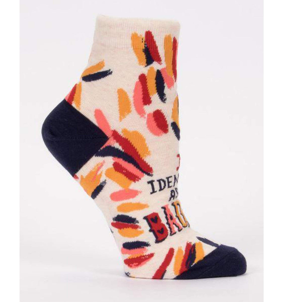 I Identify as a Badass Socks - Women&#39;s Ankle Sock tan