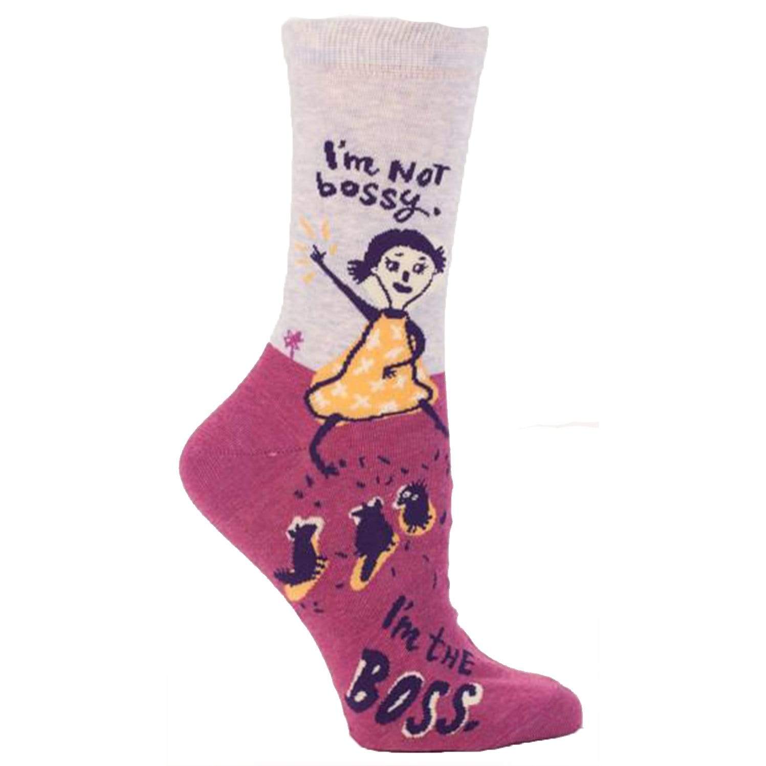 I'm Not Bossy, I'm the Boss Socks Women's Crew Sock purple
