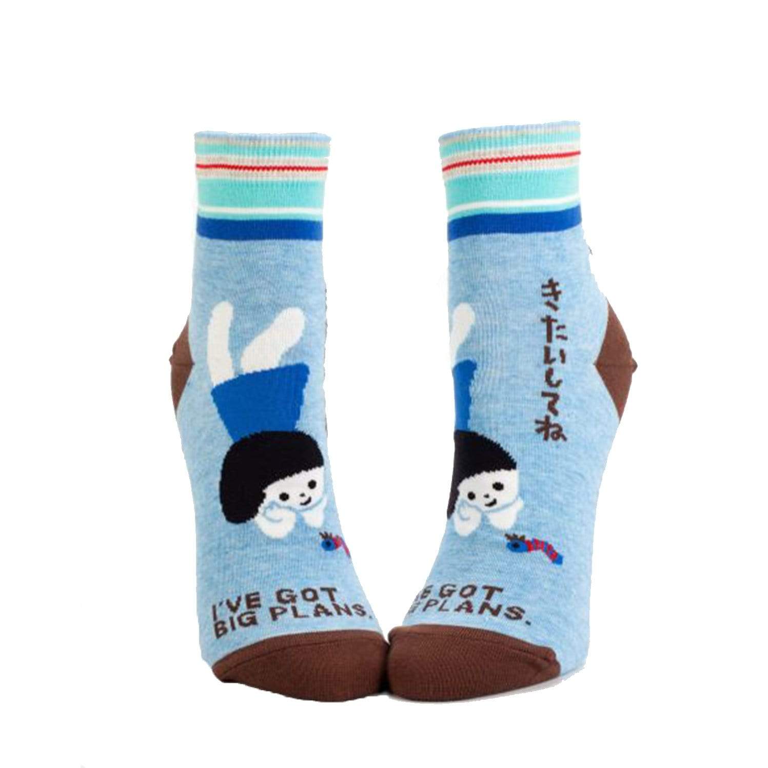 I've Got Big Plans Socks - Women's Ankle Sock blue