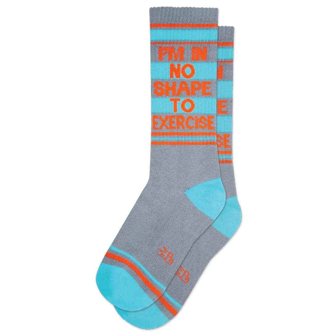 I'm In No Shape To Exercise Unisex Crew Socks Grey