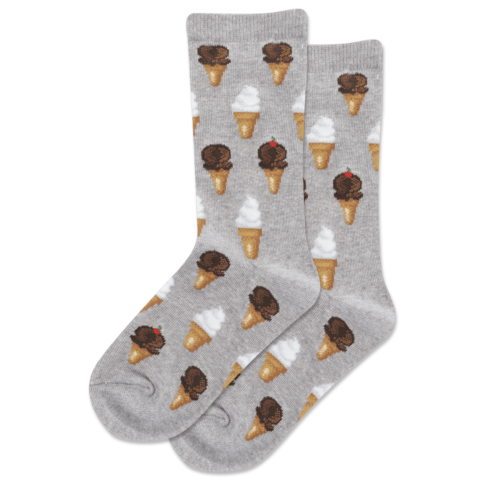 Ice Cream Children's Crew Socks Grey