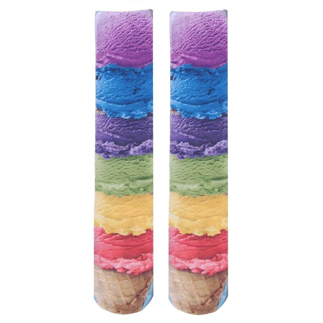 Ice Cream Unisex Knee High Socks Aqua