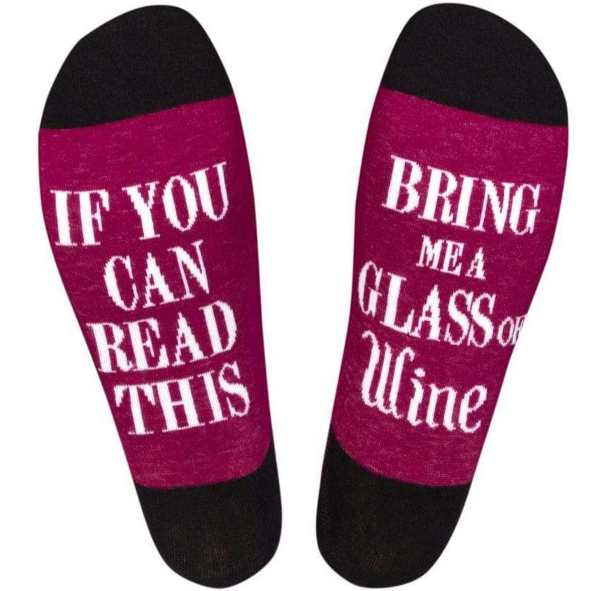 Bring Me A Glass of Wine Unisex Crew Sock Red