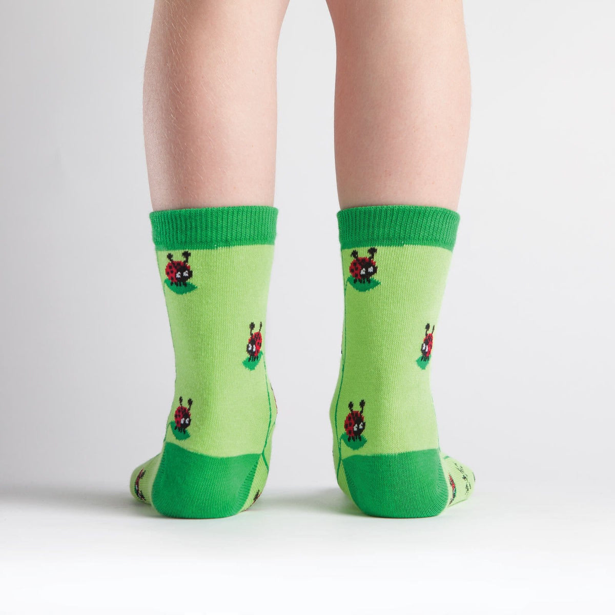 Ladybug Junior Crew Socks Green