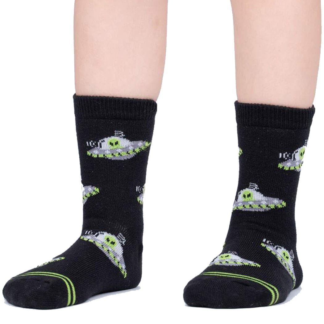 Alien Craft Junior Crew Socks Black