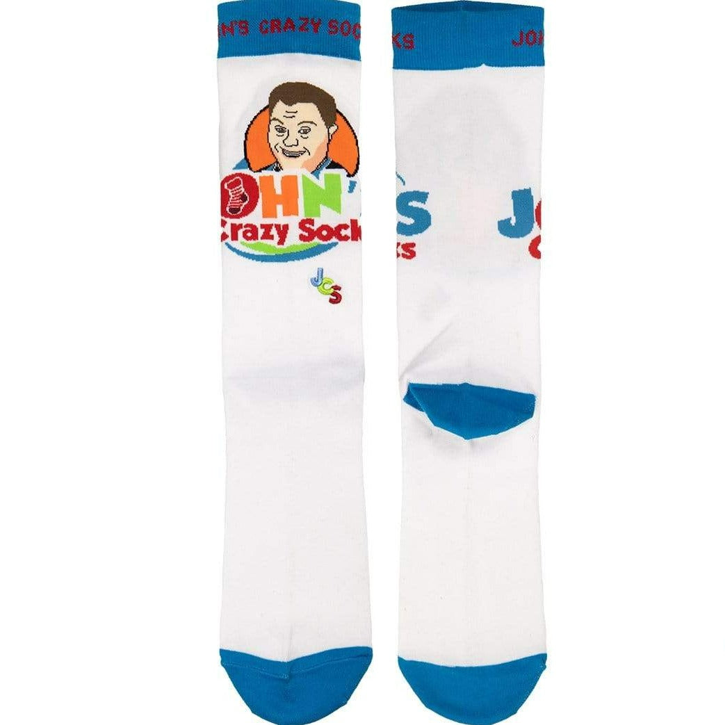 John's Crazy Socks Logo Socks Men / White