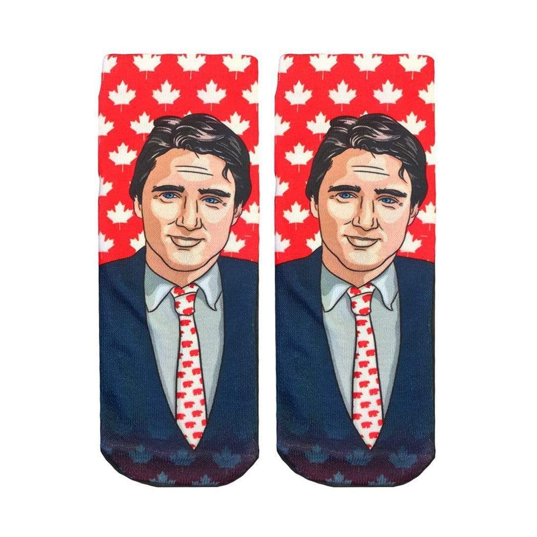 Justin Trudeau Socks  Ankle Sock Red