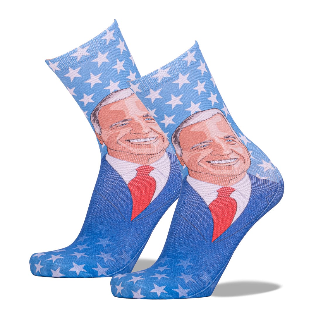 Joe Biden Socks Unisex Crew Sock Blue