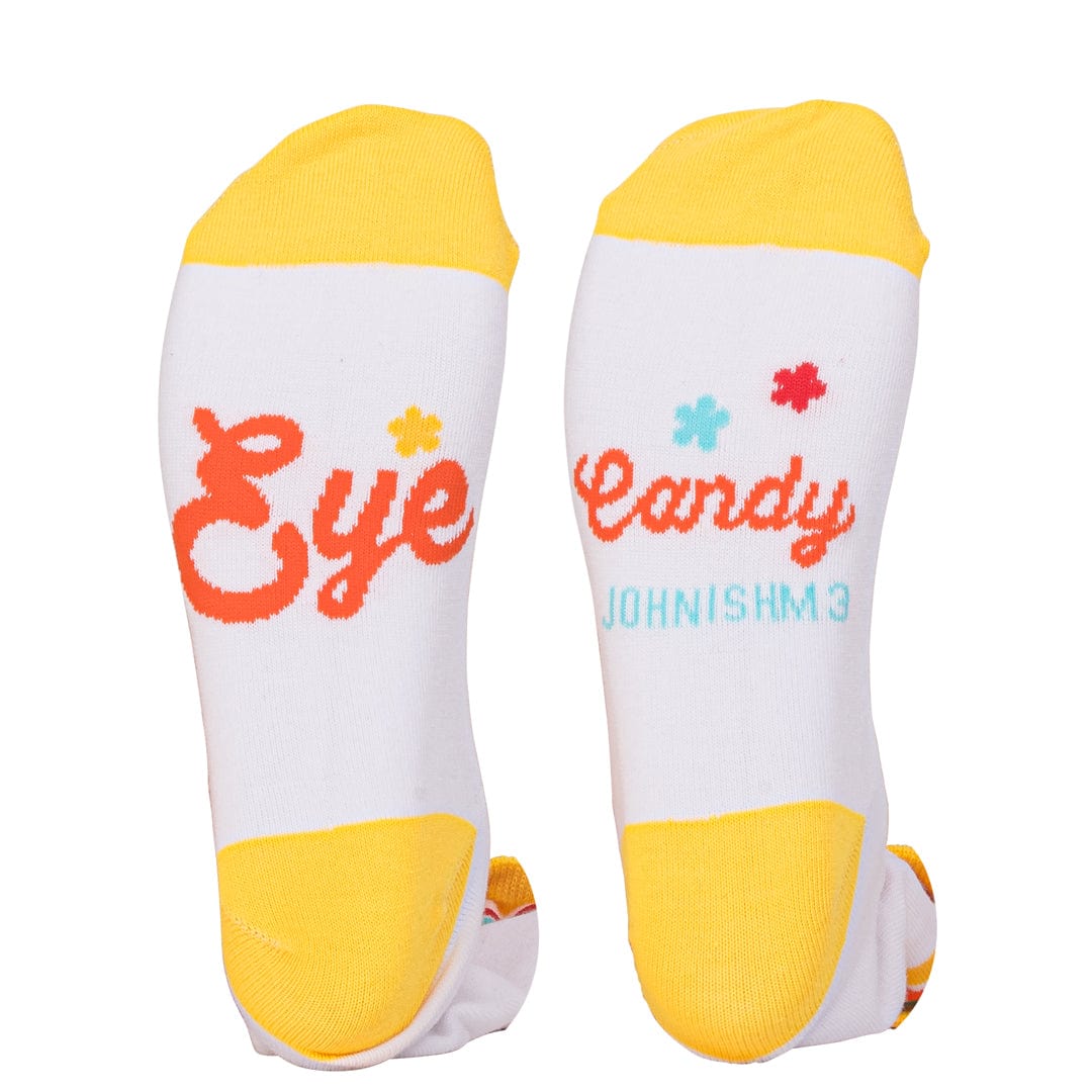 Johnism Eye Candy Socks Crew Sock Men&#39;s / Yellow