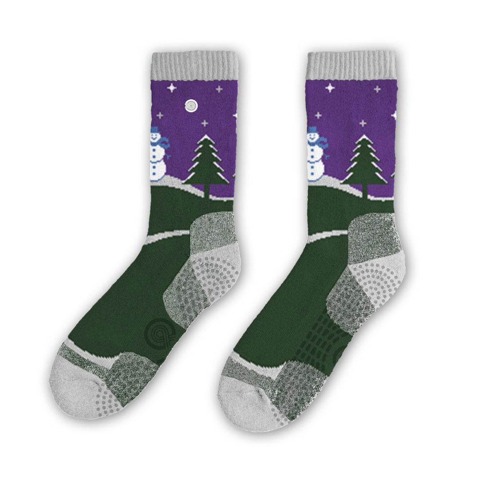 Josies Snowman Socks Green / Small