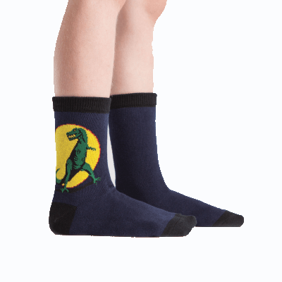 T-Rex Junior Crew Socks Ages 7-10 Navy