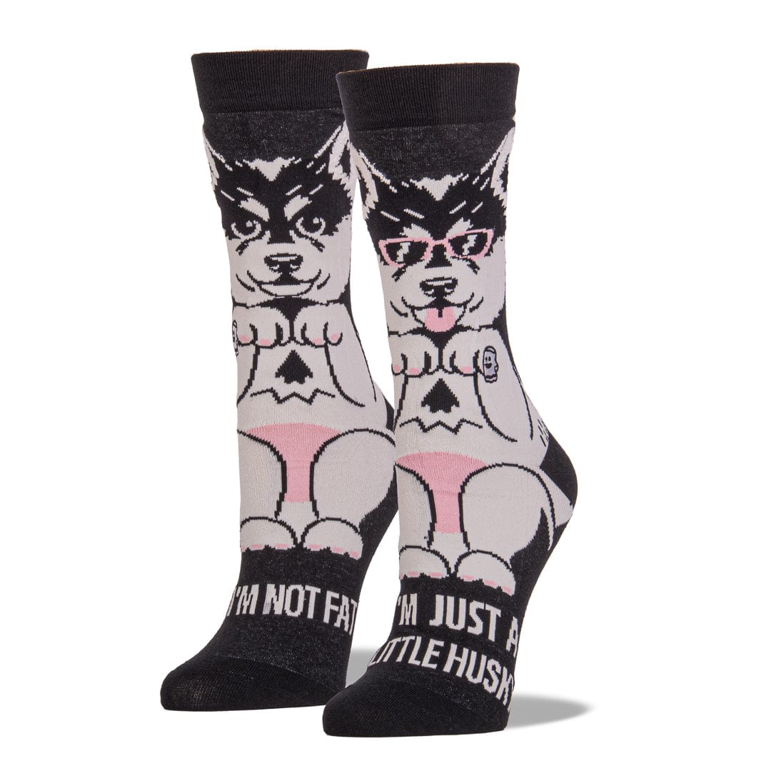 Just A Little Husky Crew Sock Women&#39;s / Black