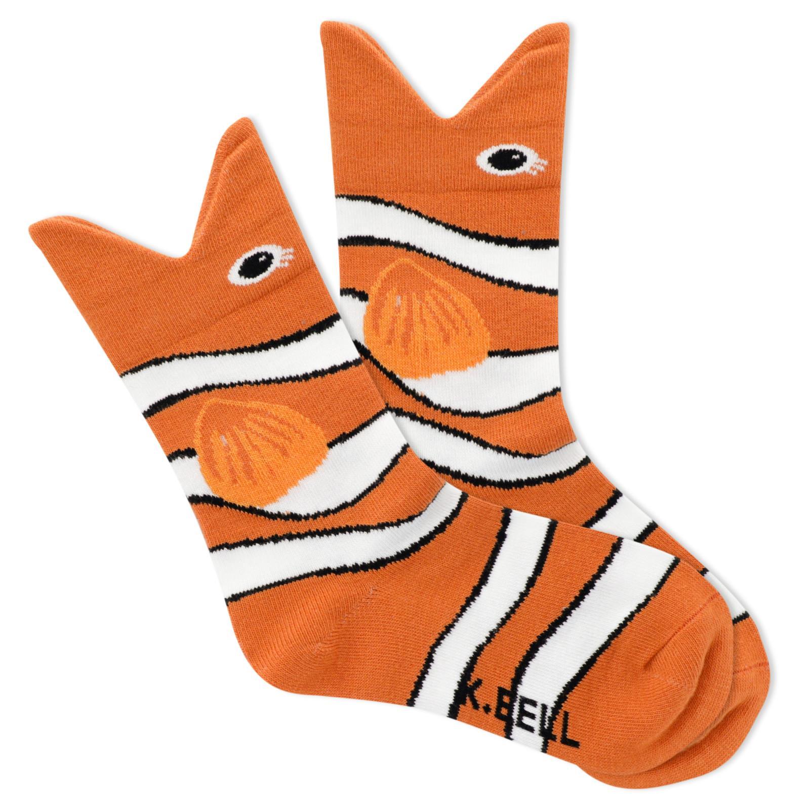 Clown Fish Kid's Crew Socks Orange