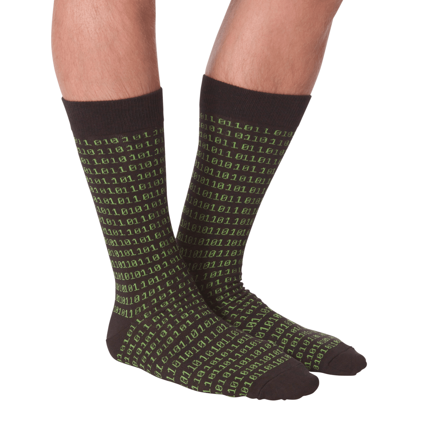 Binary Tech Men’s Crew Sock Black John's Crazy Socks