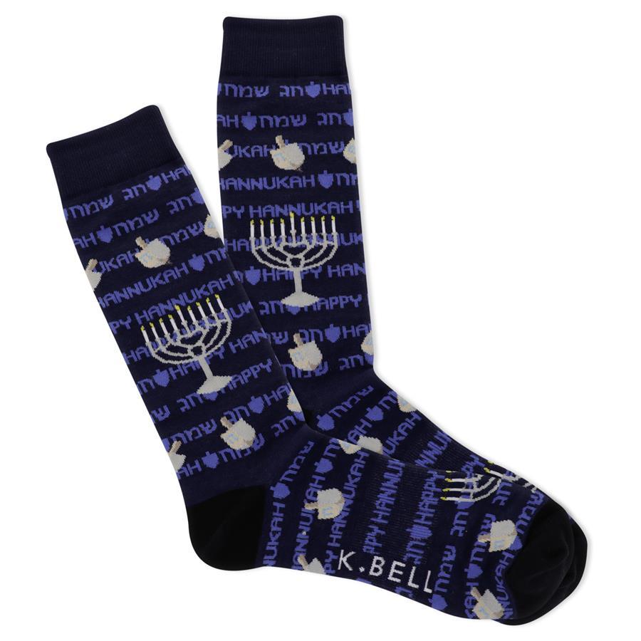 Festival Of Lights Men's Crew Socks Black