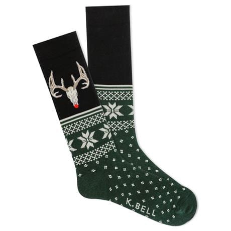 Rudolph Fairisle Men's Crew Socks Black