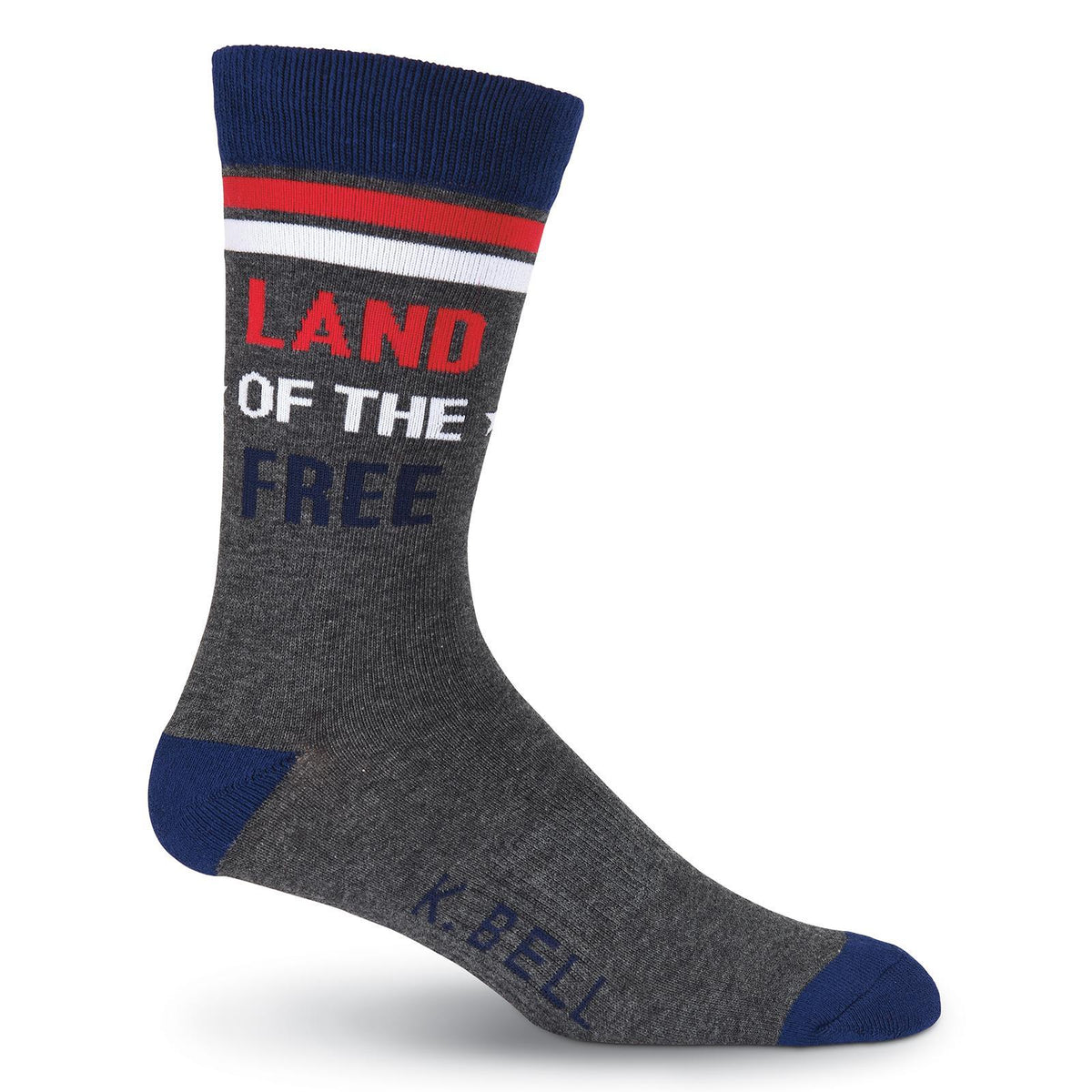 Land of the Free Socks Men’s Crew Sock Grey