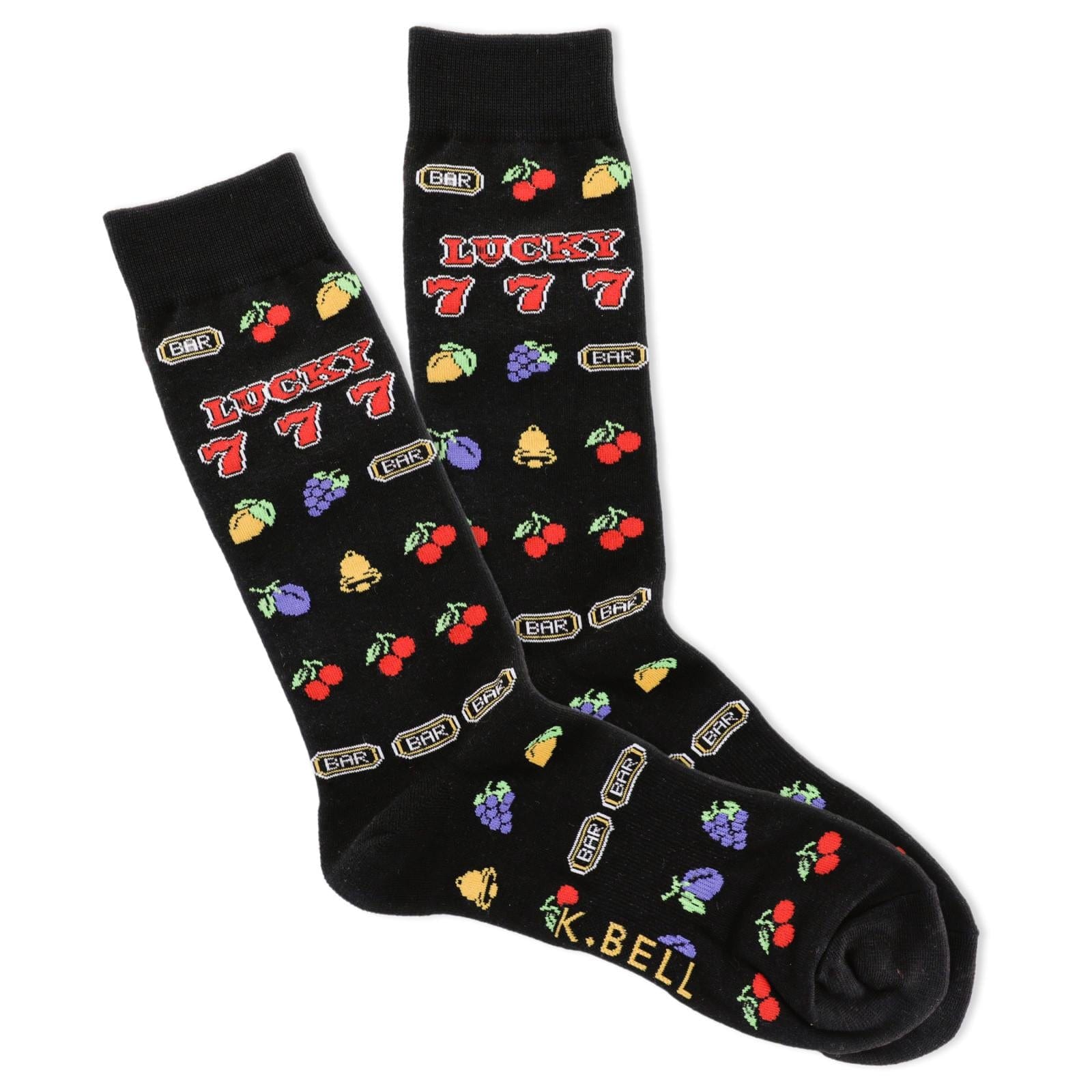 Slot Machines Men's Crew Socks Black