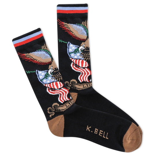 Tattoo Eagle Men's Crew Socks Black