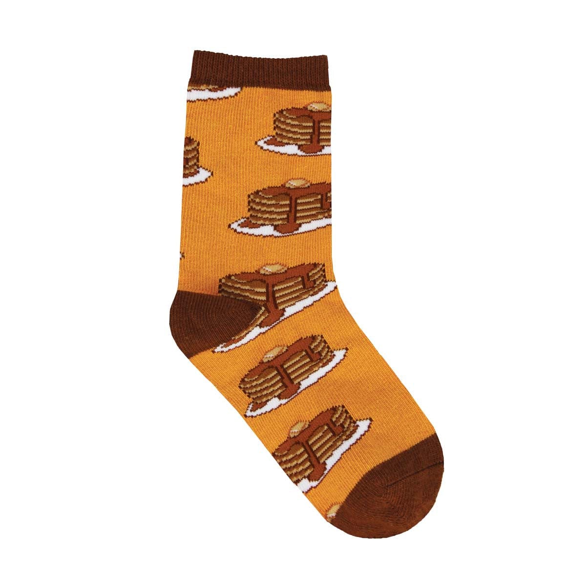 Pancakes Kid's Crew Socks Gold