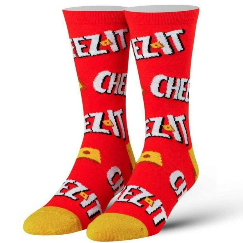 Keep It Cheesy Cheez Its Men&#39;s Crew Sock Red