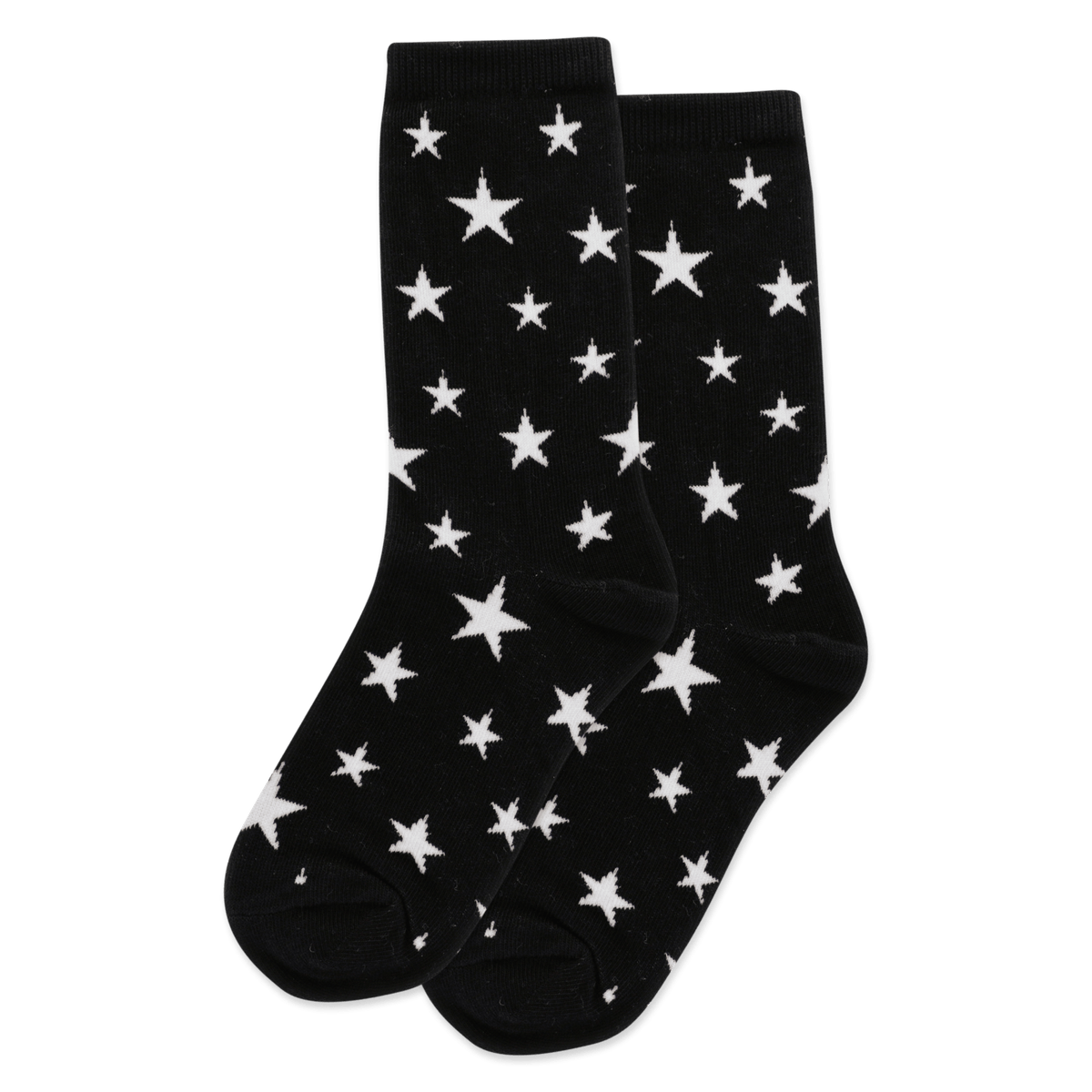 Glow In The Dark Stars Children&#39;s Crew Socks Black
