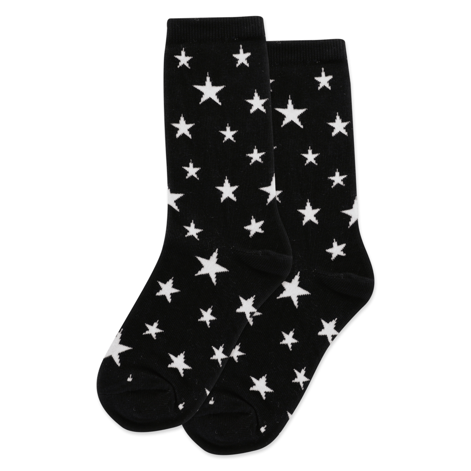 Glow In The Dark Stars Children's Crew Socks Black