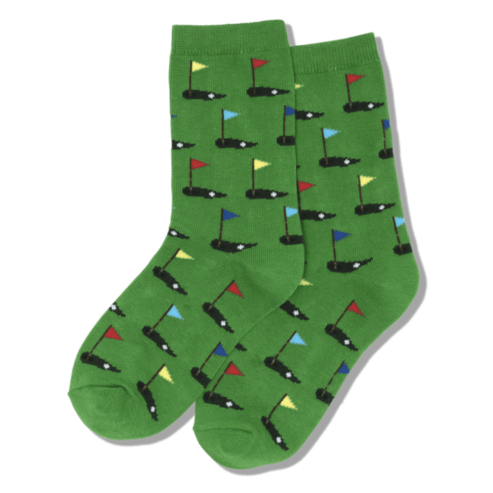 Golf Kids Crew Sock Green