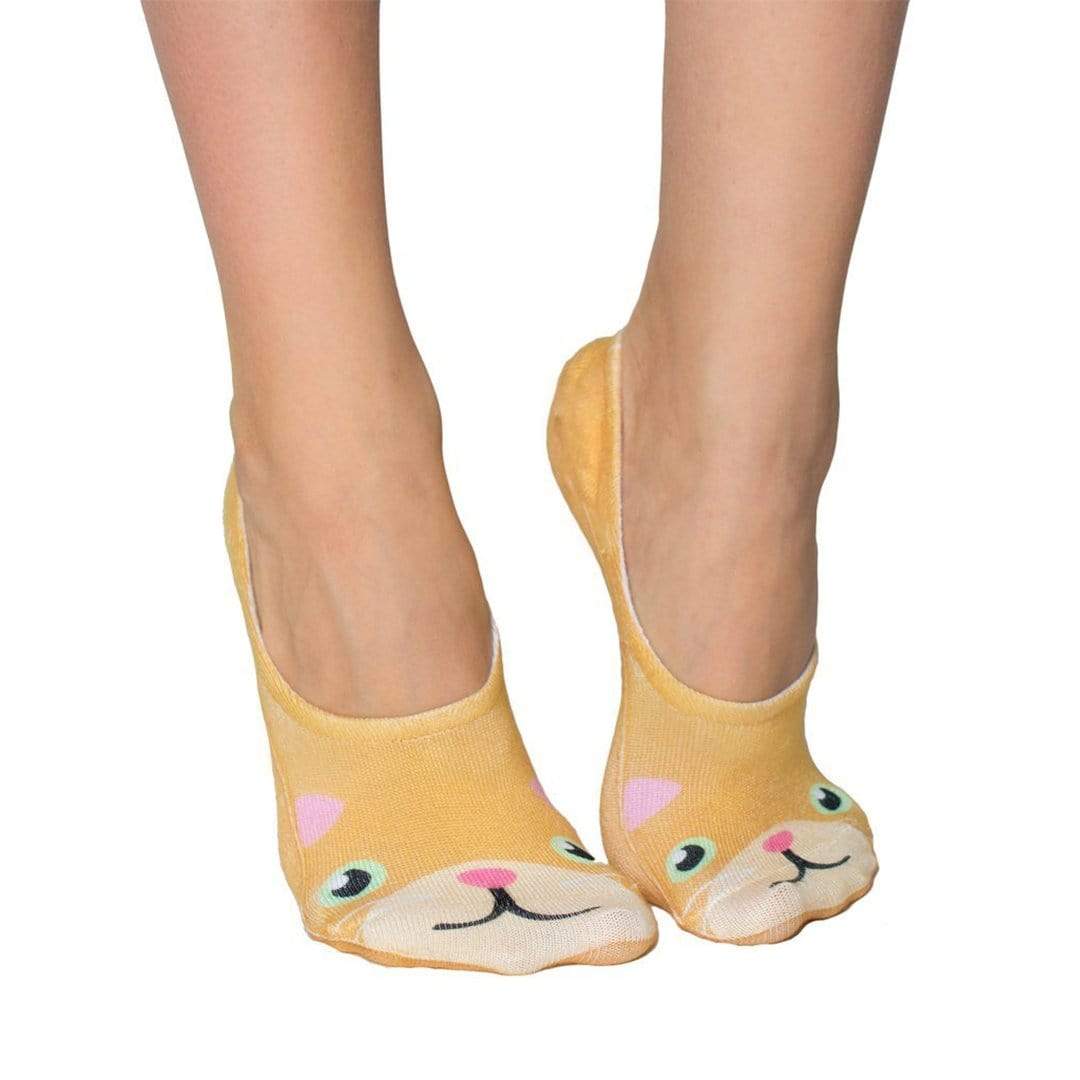 Kitty Liner Socks No Show Sock Yellow