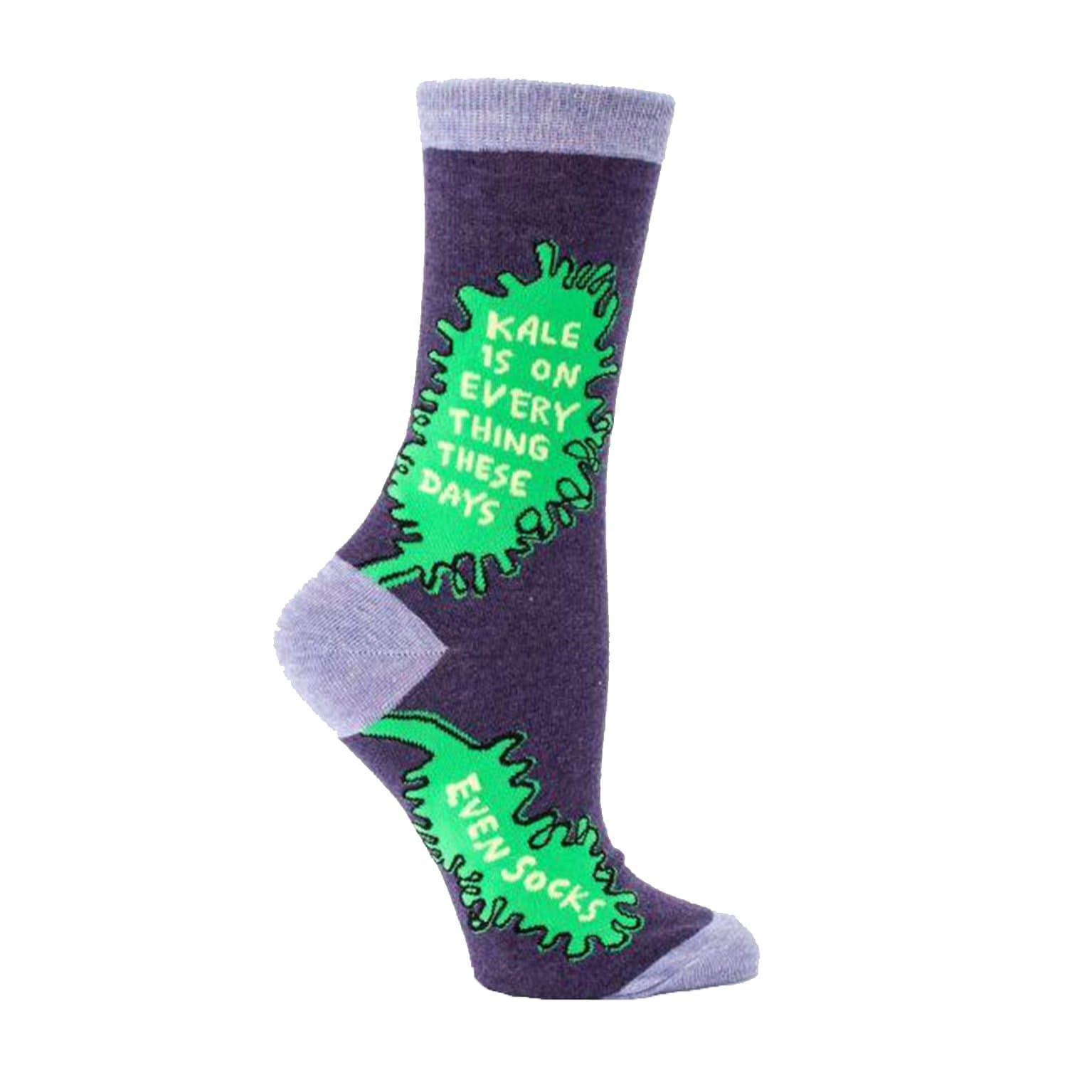 Kale is on Everything Socks Women's Crew Sock purple