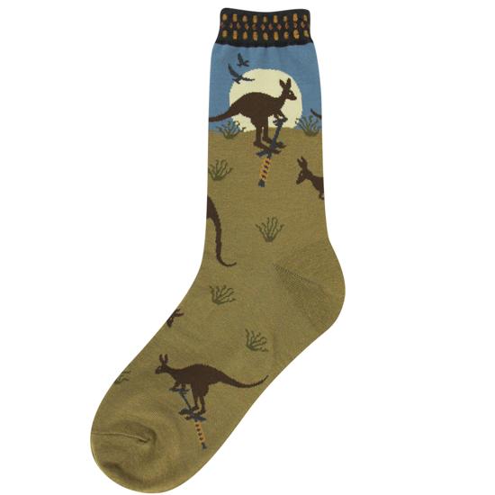 Kangaroo Socks Women's Crew Sock Brown