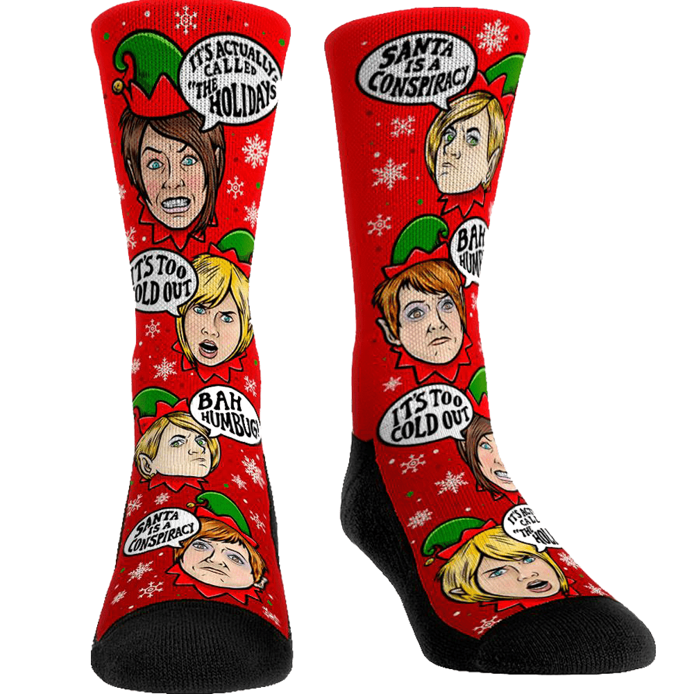 Karen Kringle Crew Socks 10-13 / Red