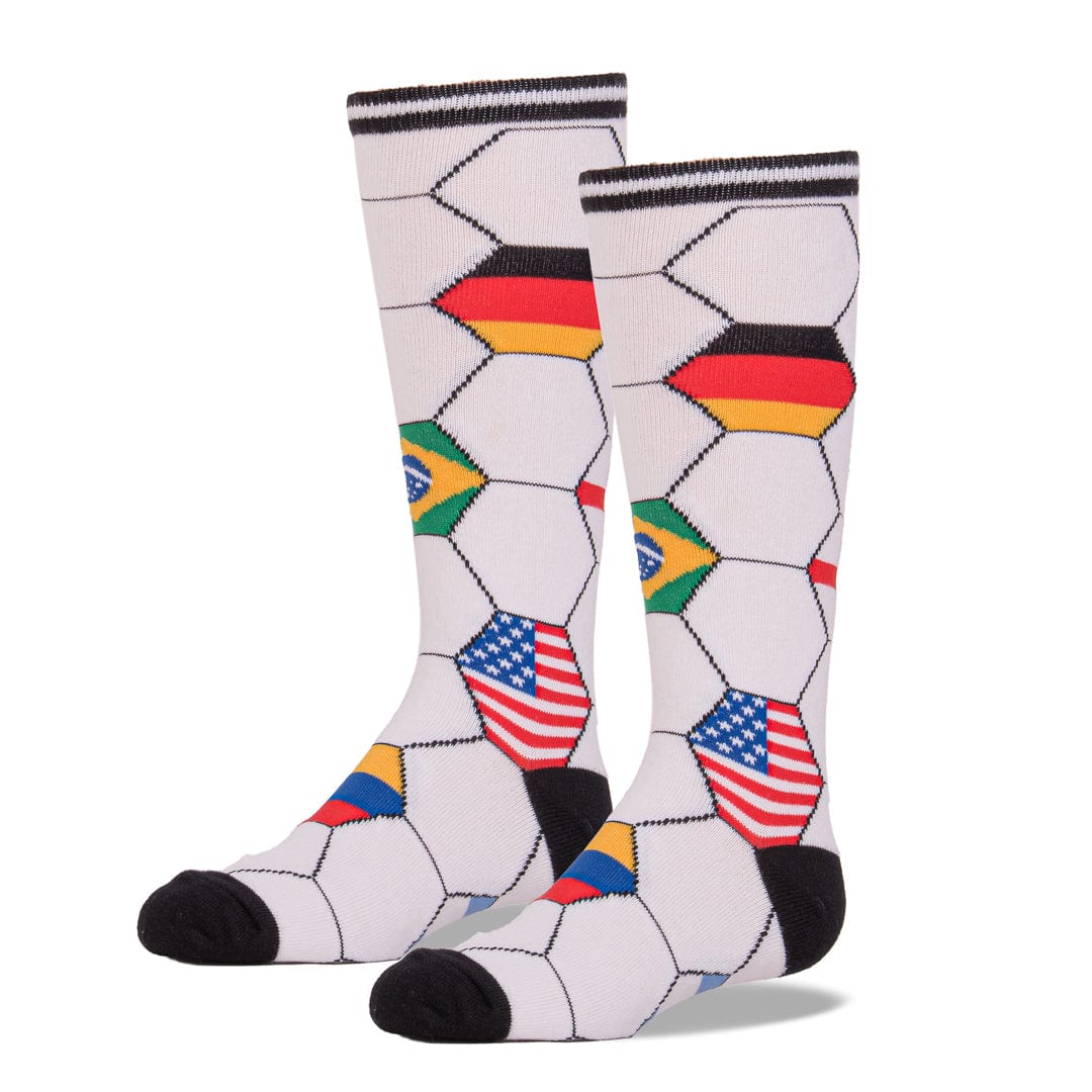 Kick It Socks Youth Knee High Socks Ages 3-6 White