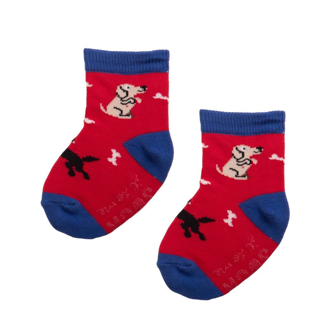 Kid's Best Friend Toddler Crew Sock Red