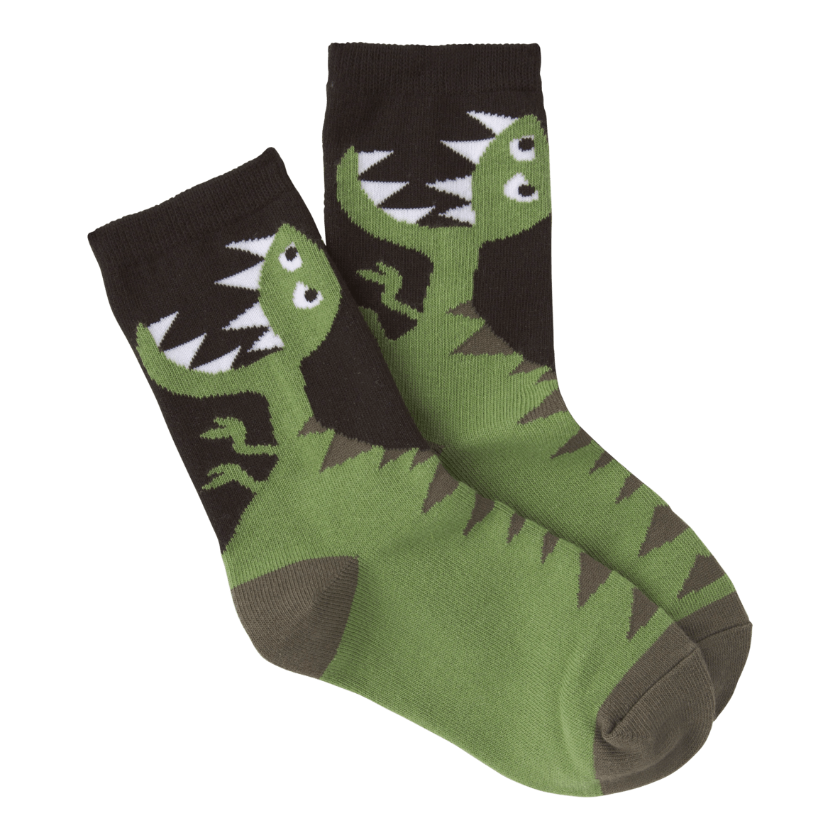 T-Rex Crew Socks Children's Crew Sock Green