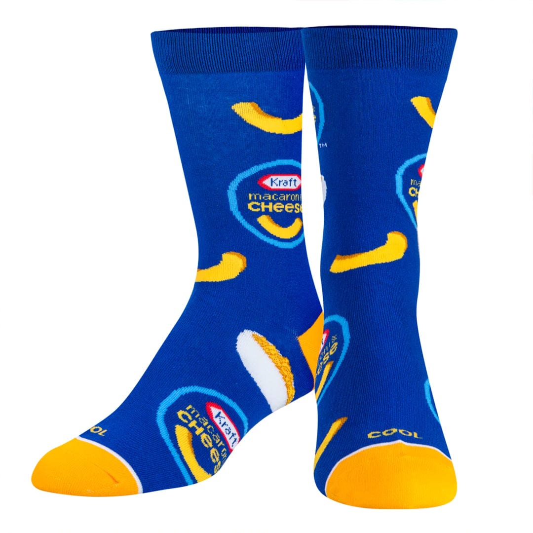 Kraft Mac N Cheese Men's Crew Socks Blue