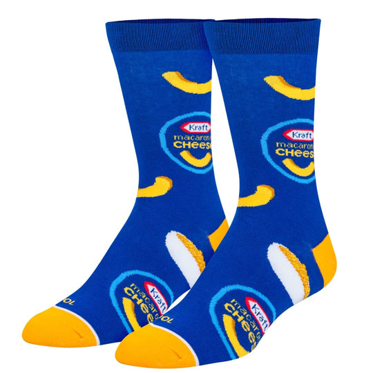 Kraft Mac N Cheese Men's Crew Socks Blue