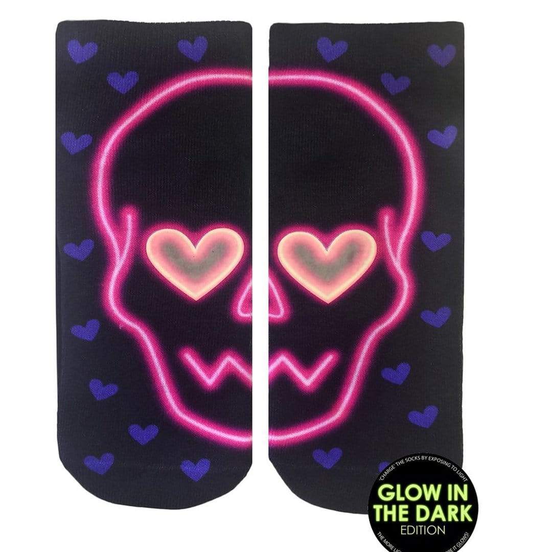 Love Skull Unisex Ankle Sock Black