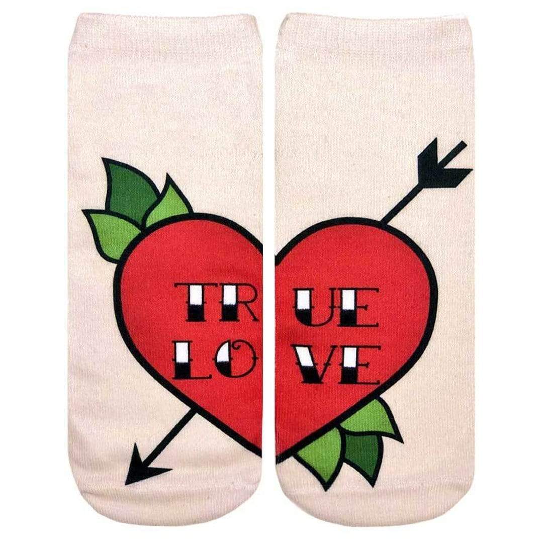 Love Tattoo Unisex Ankle Sock Tan