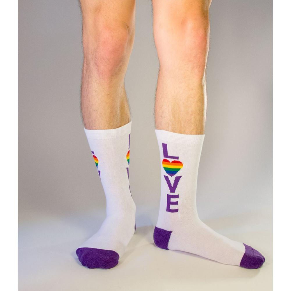 Love Socks Unisex Crew Sock white