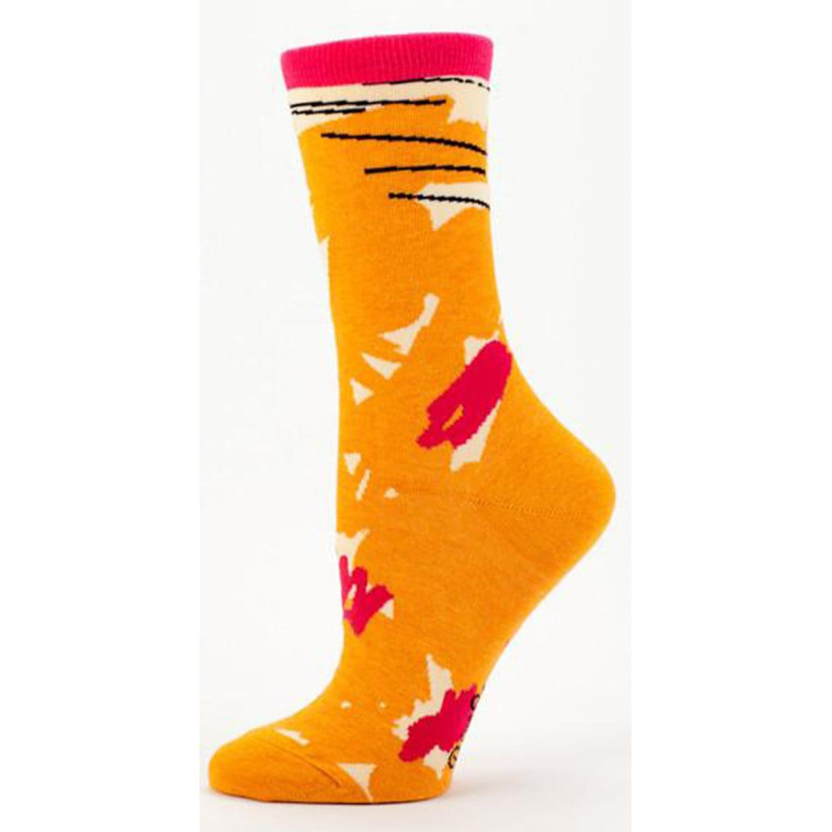 Love You, Weirdo Socks Women&#39;s Crew Sock orange