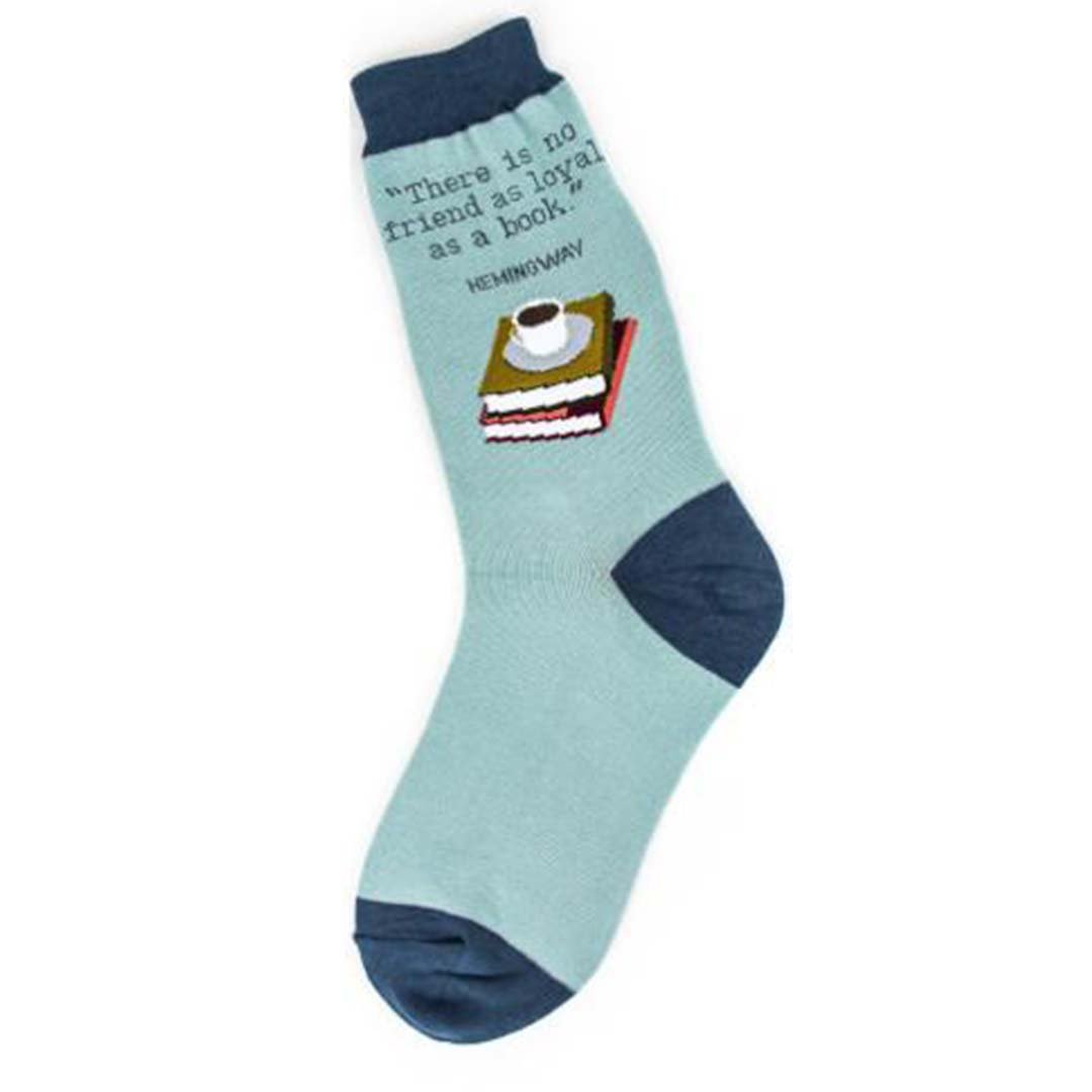 Loyal Book Socks Women's Crew Sock blue