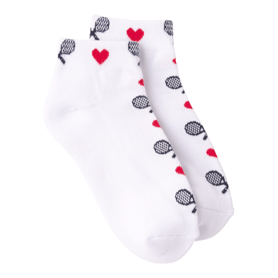 Love Tennis Socks - Women's Ankle Sock White
