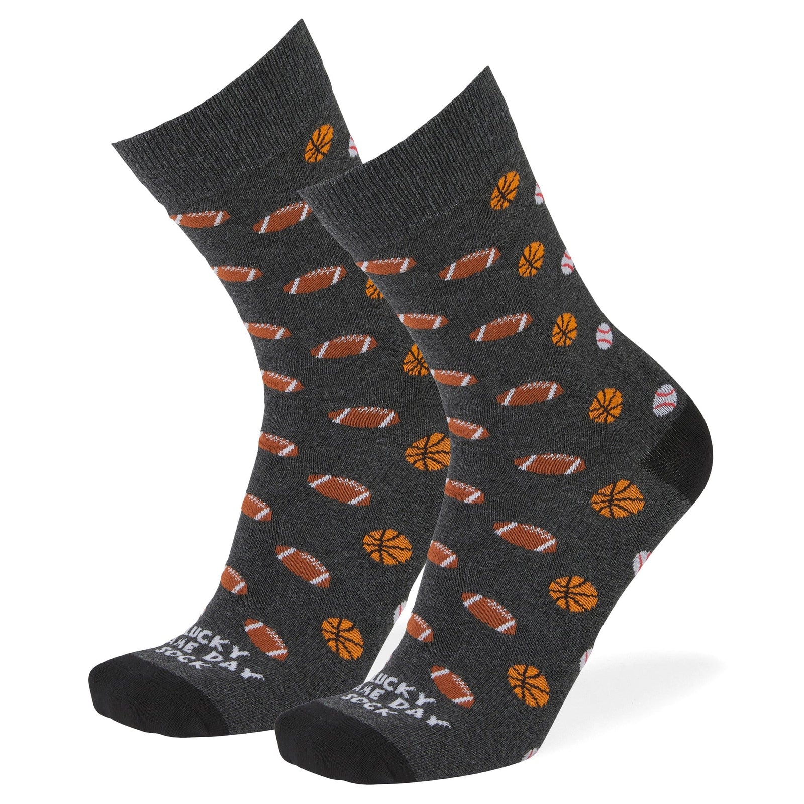 Lucky Game Day Crew Socks Grey