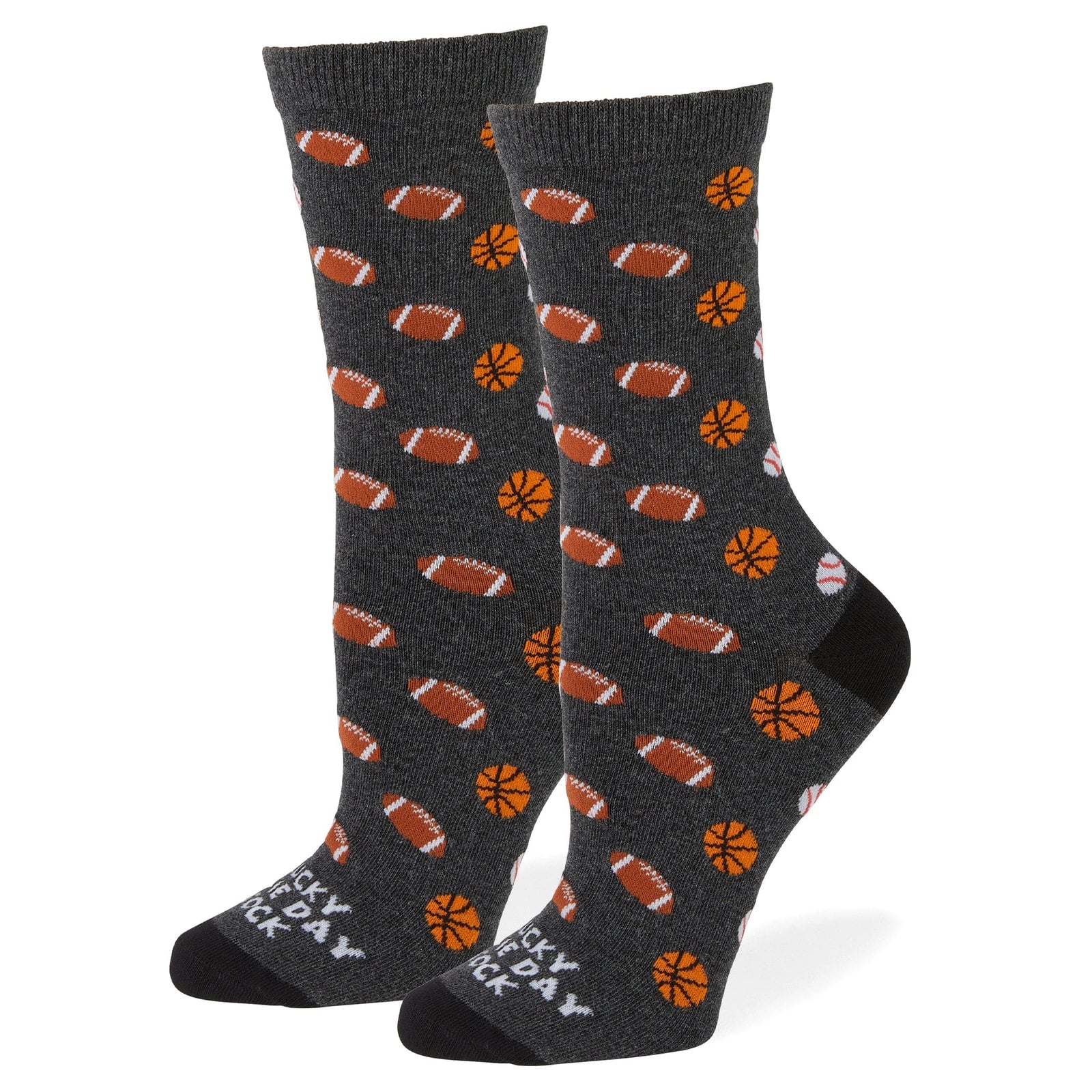 Lucky Game Day Crew Socks Grey