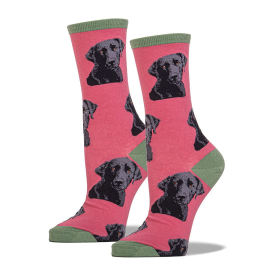 Lab-or of Love Socks Women's Crew Sock pink